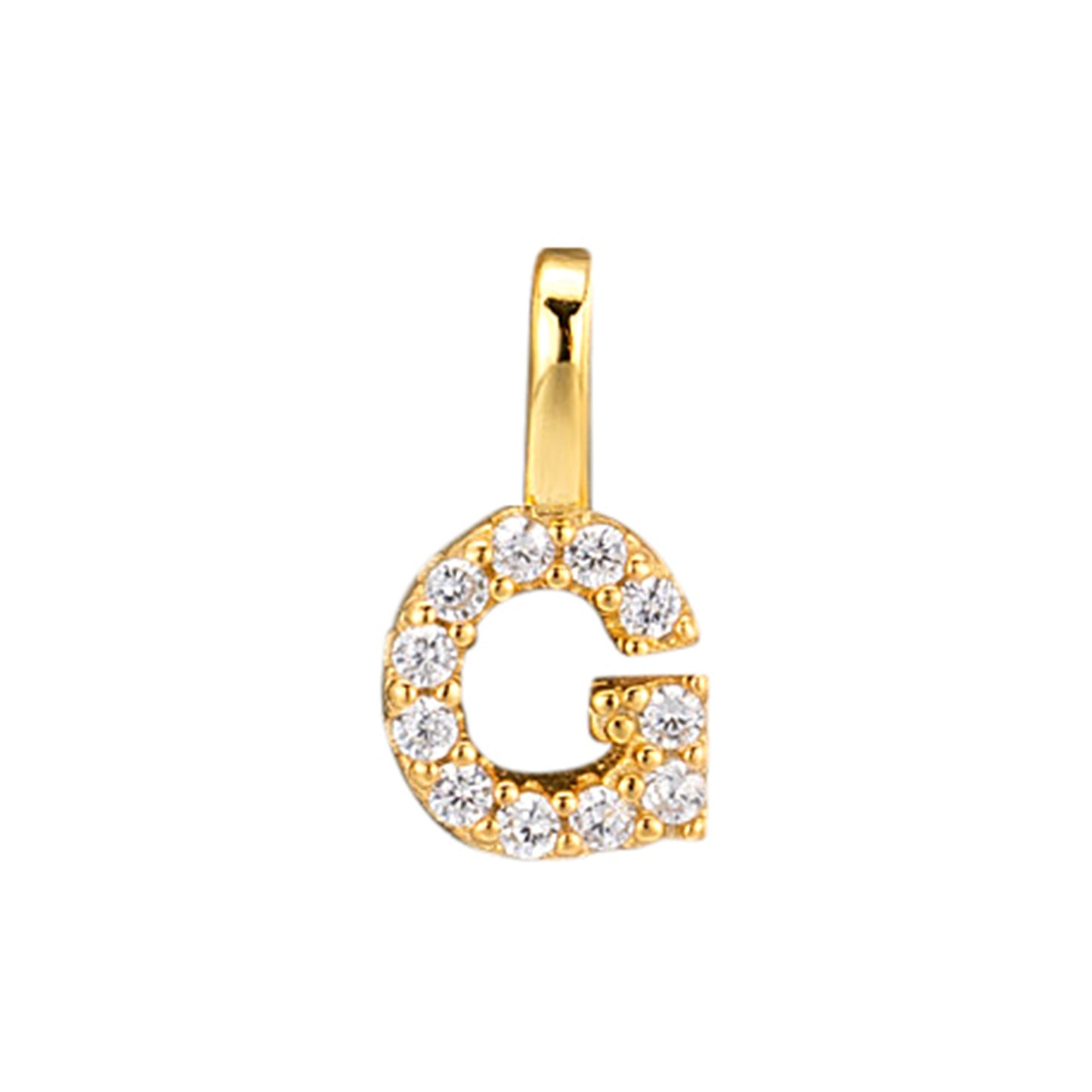 S925 Sterling Silver Custom Name Letter Pendants | Full Zircon Initial Necklaces