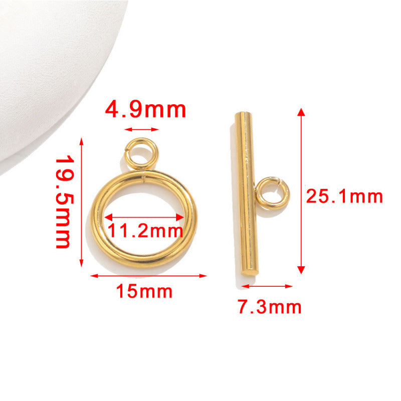 Rust-Proof Stainless Steel OT Clasp | Polished Round End Clasp for DIY Necklaces/Bracelets - Easy-Use Jewelry Findings