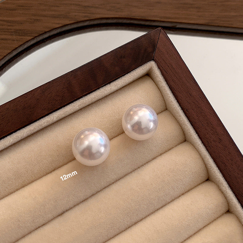 2026 New S925 Sterling Silver Pearl Stud Earrings - Dainty Luxury Versatile Elegant Women's Handmade Earrings