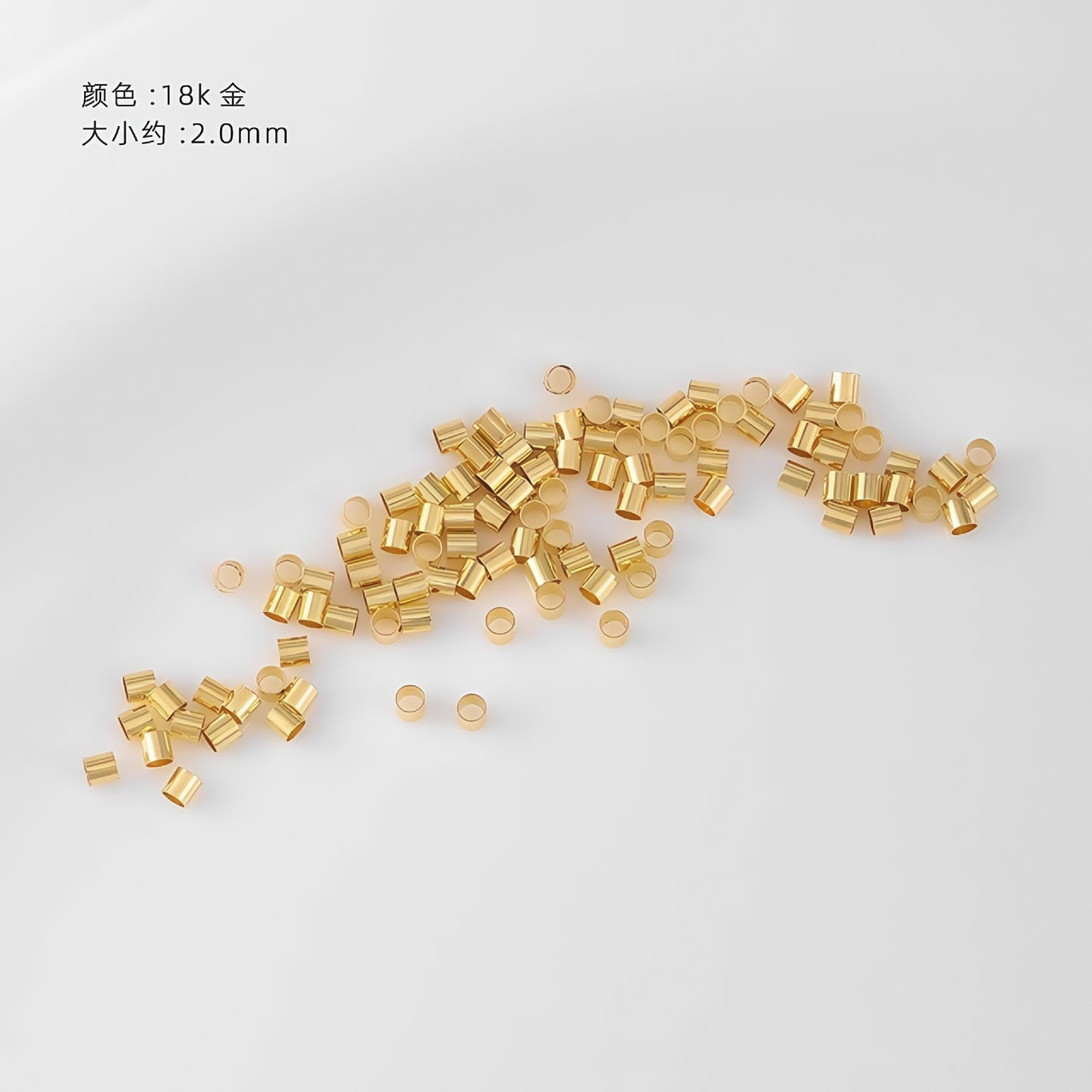 14K Gold Plated Positioning Tube End Clasps | Wholesale DIY Jewelry Findings for Necklaces/Bracelets - Crushable Beads