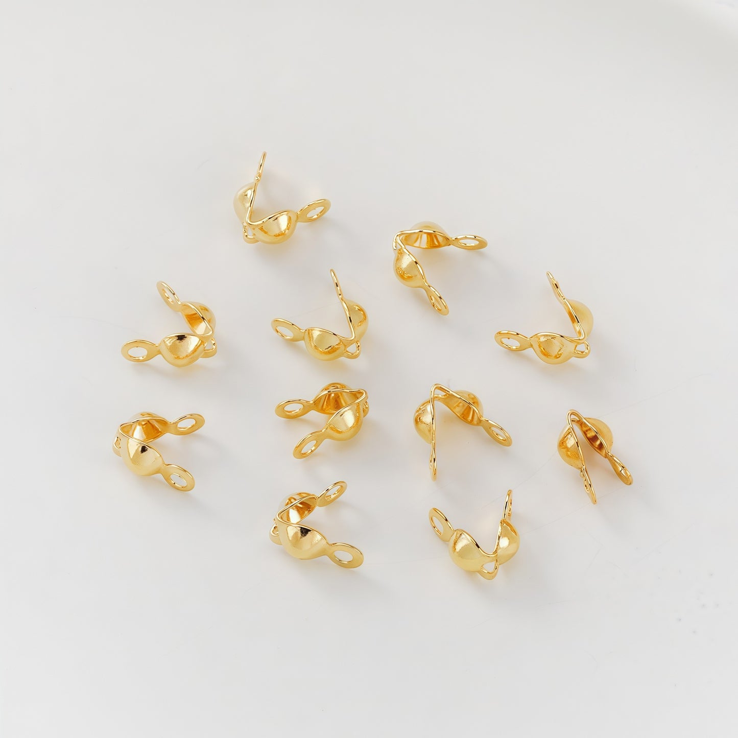 14K Gold Plated Positioning Tube End Clasps | Wholesale DIY Jewelry Findings for Necklaces/Bracelets - Crushable Beads
