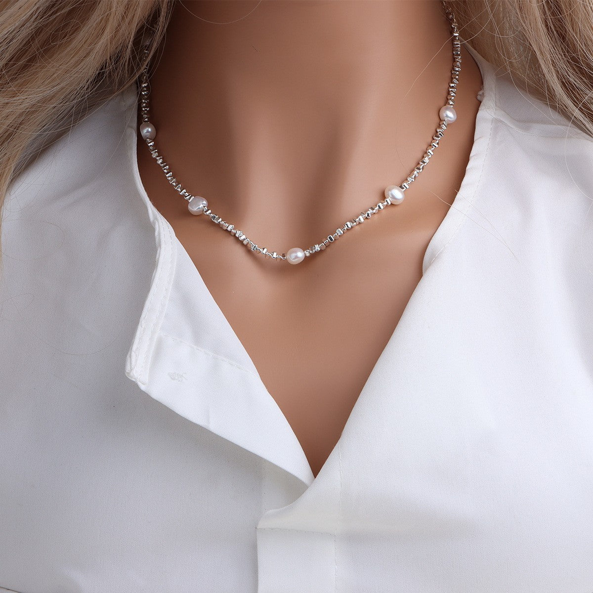 Natural Freshwater Pearl Starry Sky Necklace - Small - Batch Fashionable Collarbone Chain