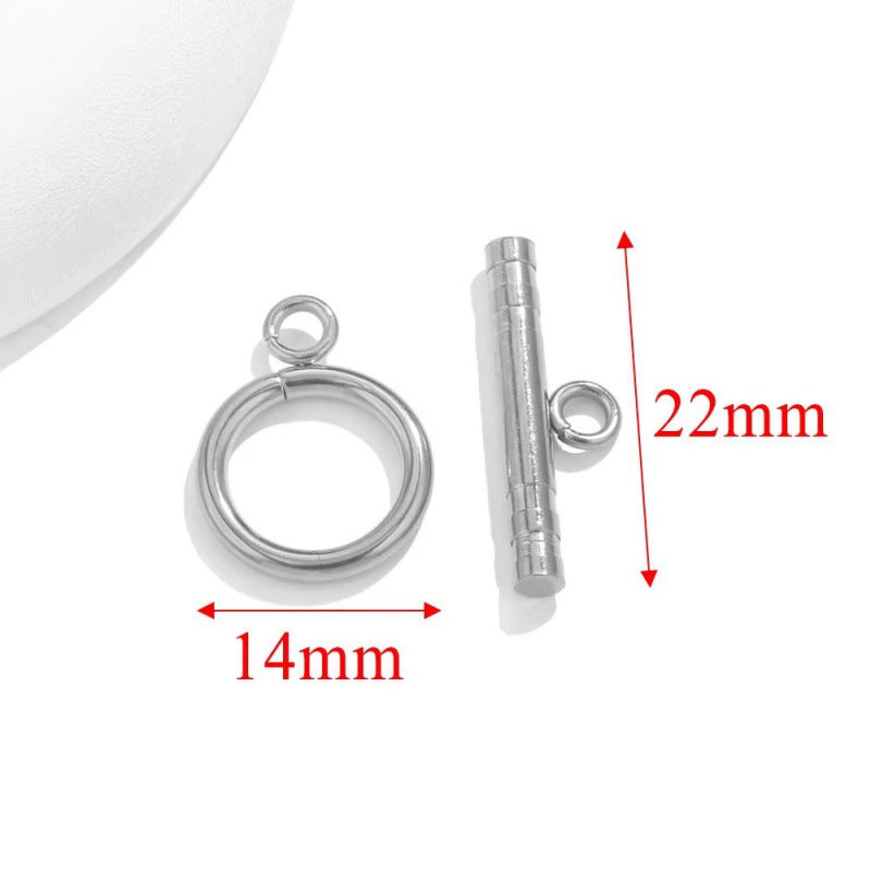 Rust-Proof Stainless Steel OT Clasp | Polished Round End Clasp for DIY Necklaces/Bracelets - Easy-Use Jewelry Findings
