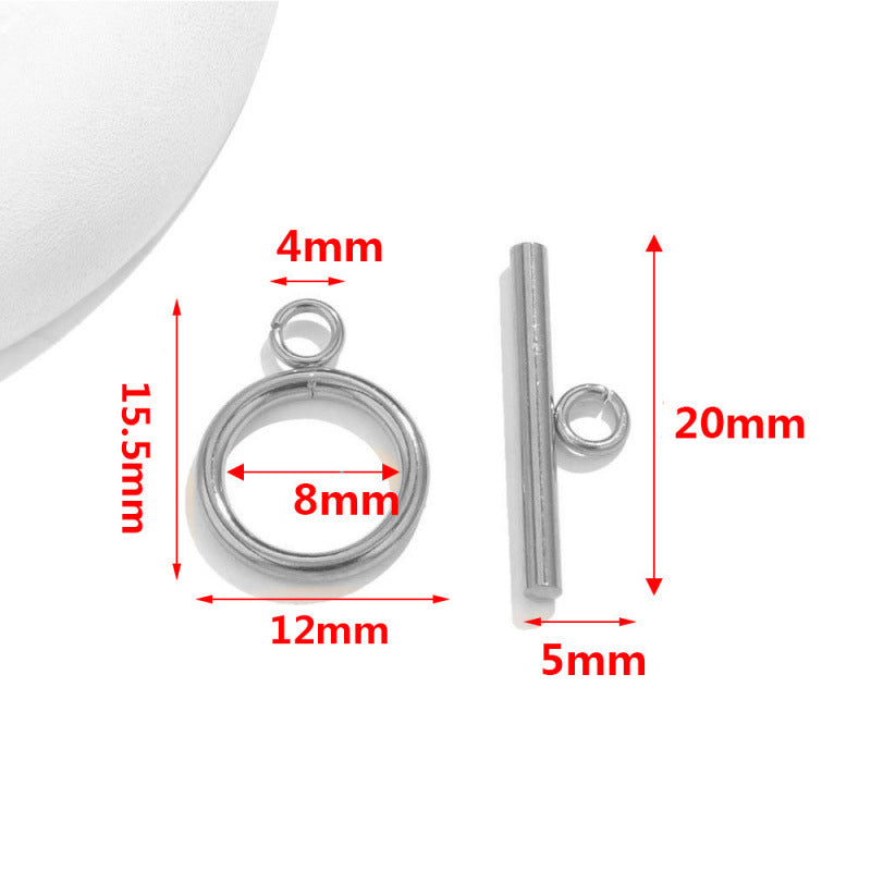 Rust-Proof Stainless Steel OT Clasp | Polished Round End Clasp for DIY Necklaces/Bracelets - Easy-Use Jewelry Findings