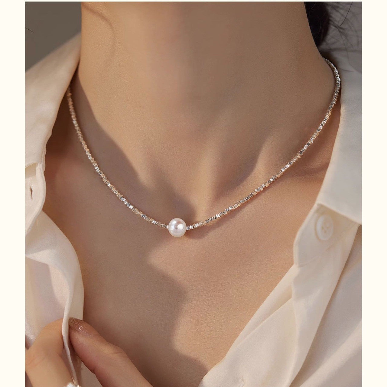Natural Freshwater Pearl Starry Sky Necklace - Small - Batch Fashionable Collarbone Chain