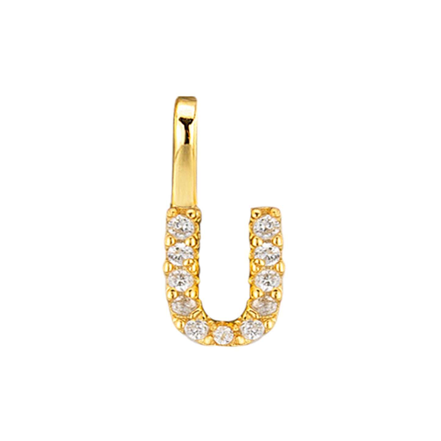 S925 Sterling Silver Custom Name Letter Pendants | Full Zircon Initial Necklaces