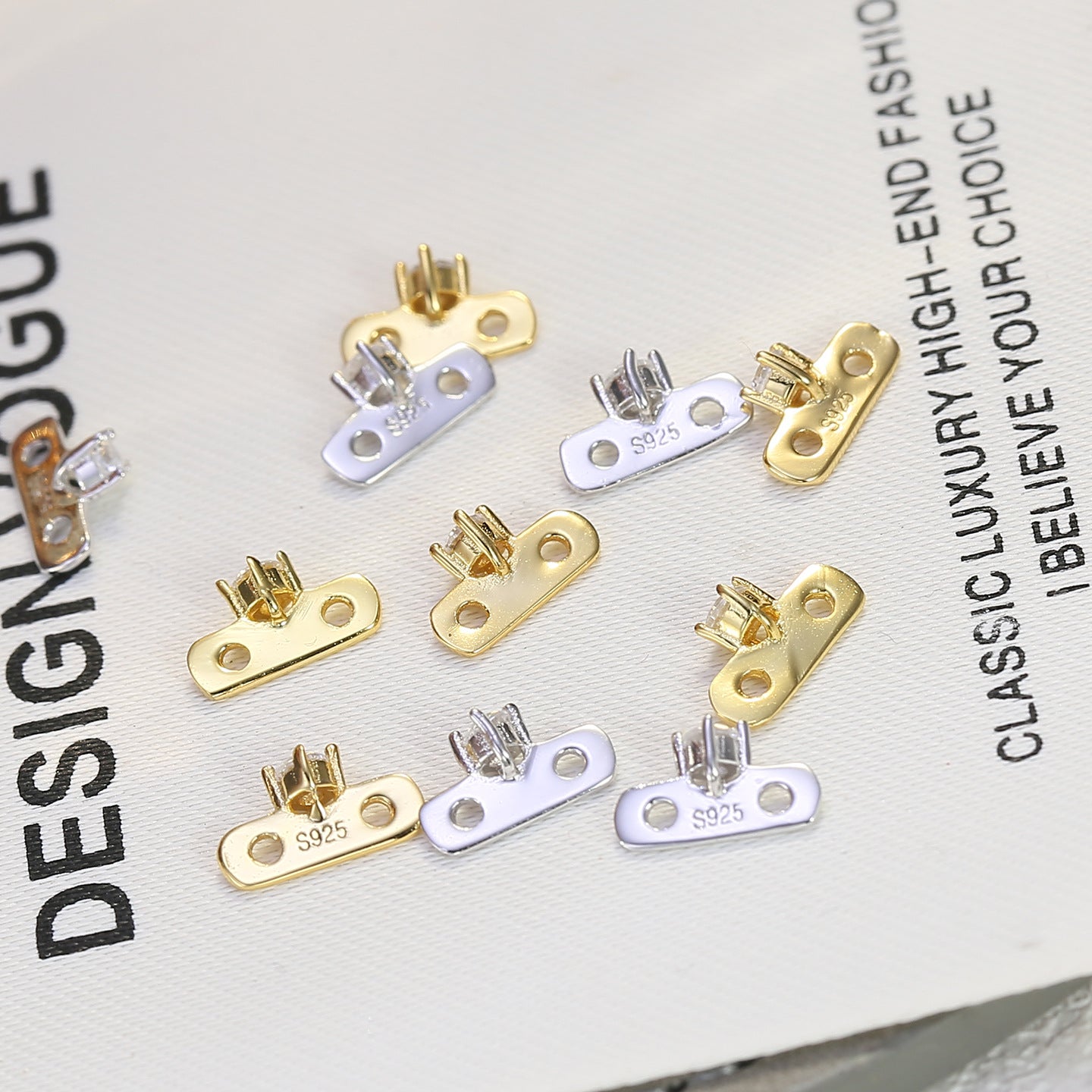 S925 Sterling Silver Double-Row Clasps & 3-4mm Spacer Beads - DIY Jewelry Pearl Necklace Bracelet Findings