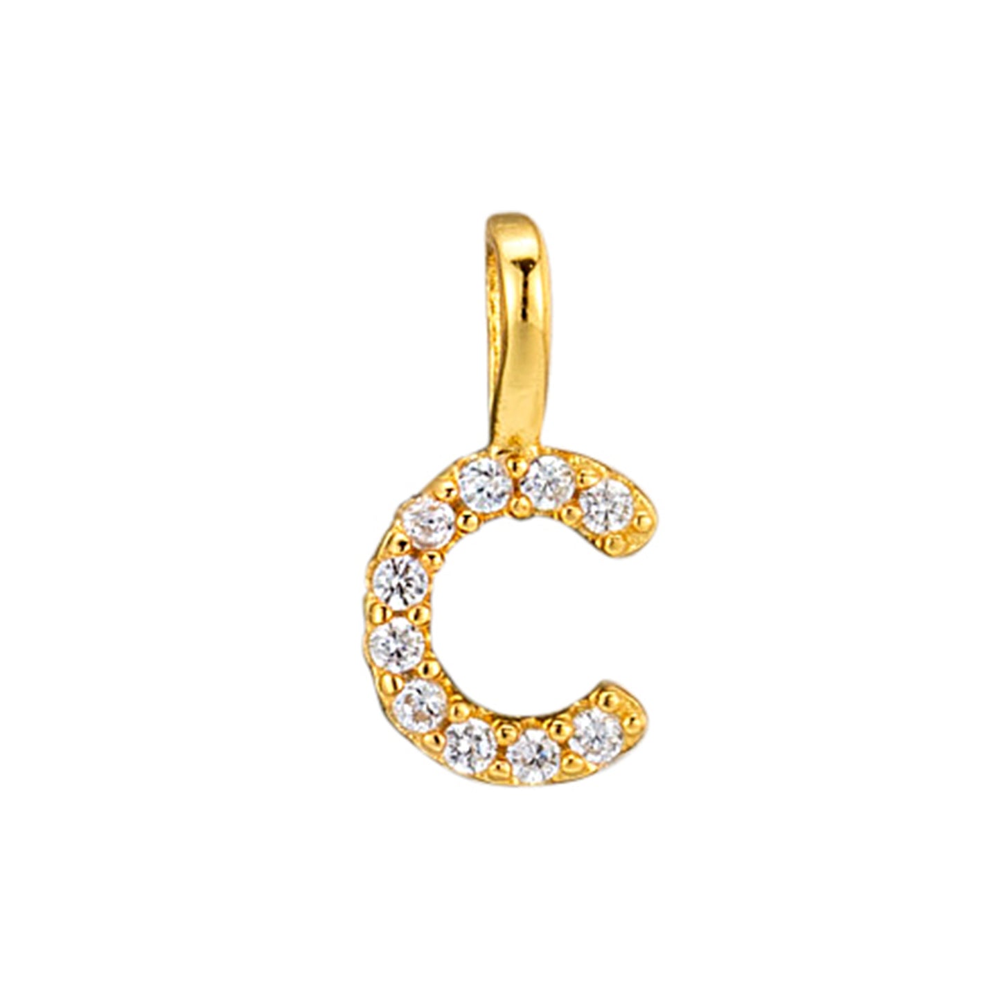 S925 Sterling Silver Custom Name Letter Pendants | Full Zircon Initial Necklaces