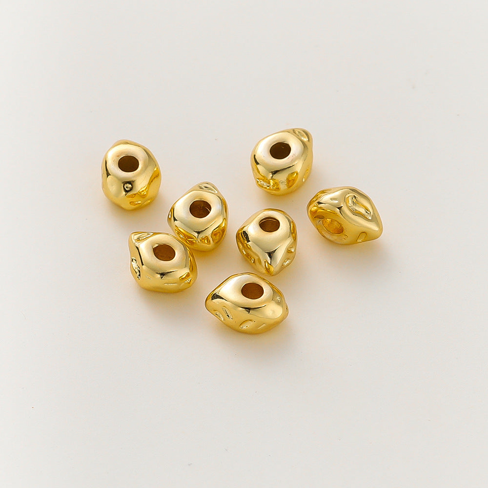 18K Gold Plated Irregular Spacer Beads
