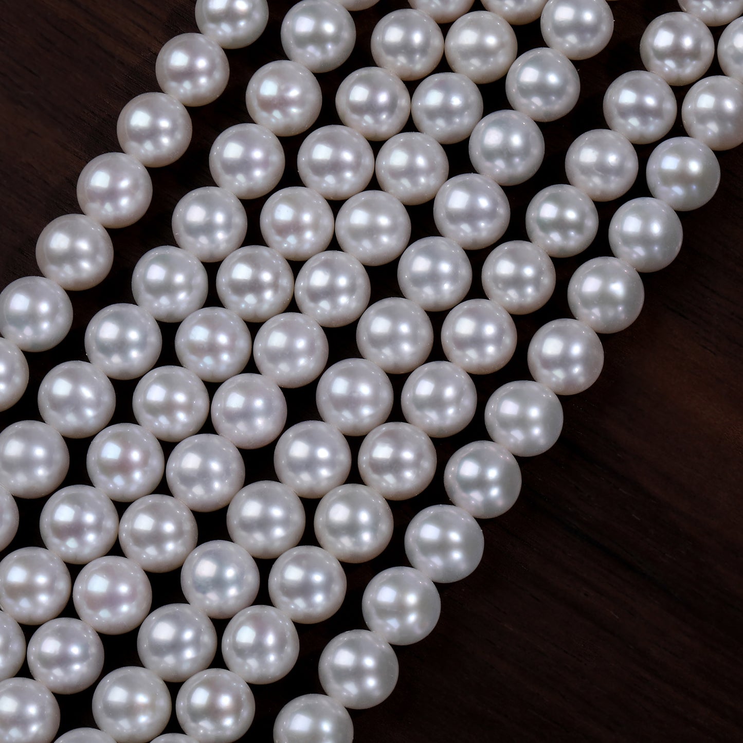 7mm Round Freshwater Pearl Semi - Finished Beads High Luster Slightly Flawed for DIY Necklace Jewelry Making