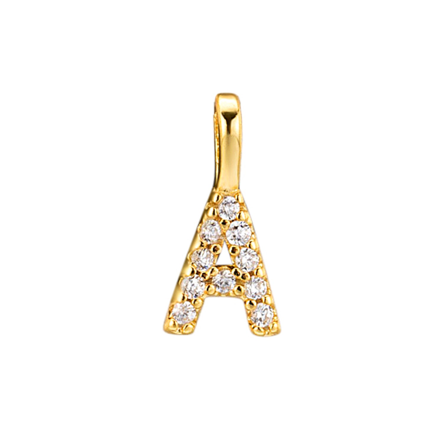 S925 Sterling Silver Custom Name Letter Pendants | Full Zircon Initial Necklaces