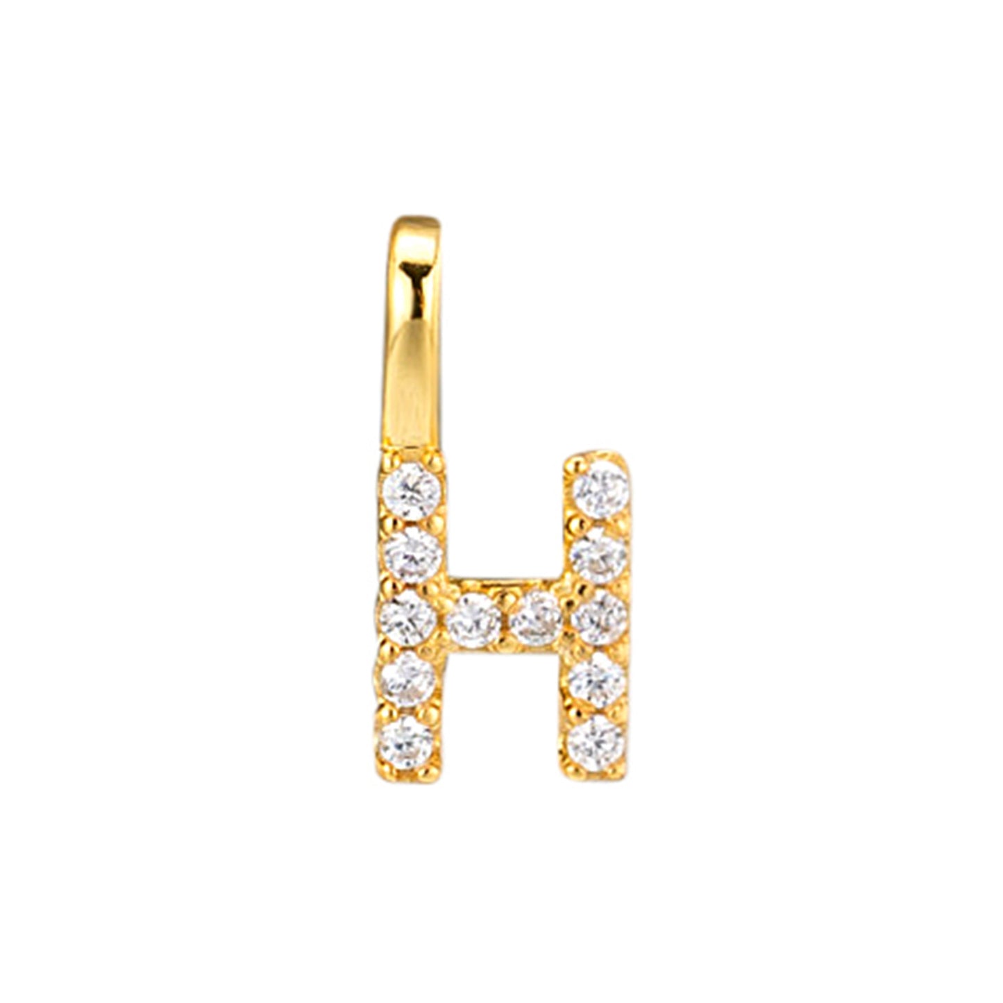 S925 Sterling Silver Custom Name Letter Pendants | Full Zircon Initial Necklaces