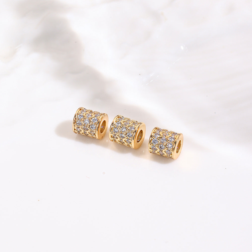 Tarnish-Resistant 18K Gold Plated Copper Spacer Beads | DIY Loose Beads for Bracelets/Necklaces - Crystal Pearl Jewelry Findings