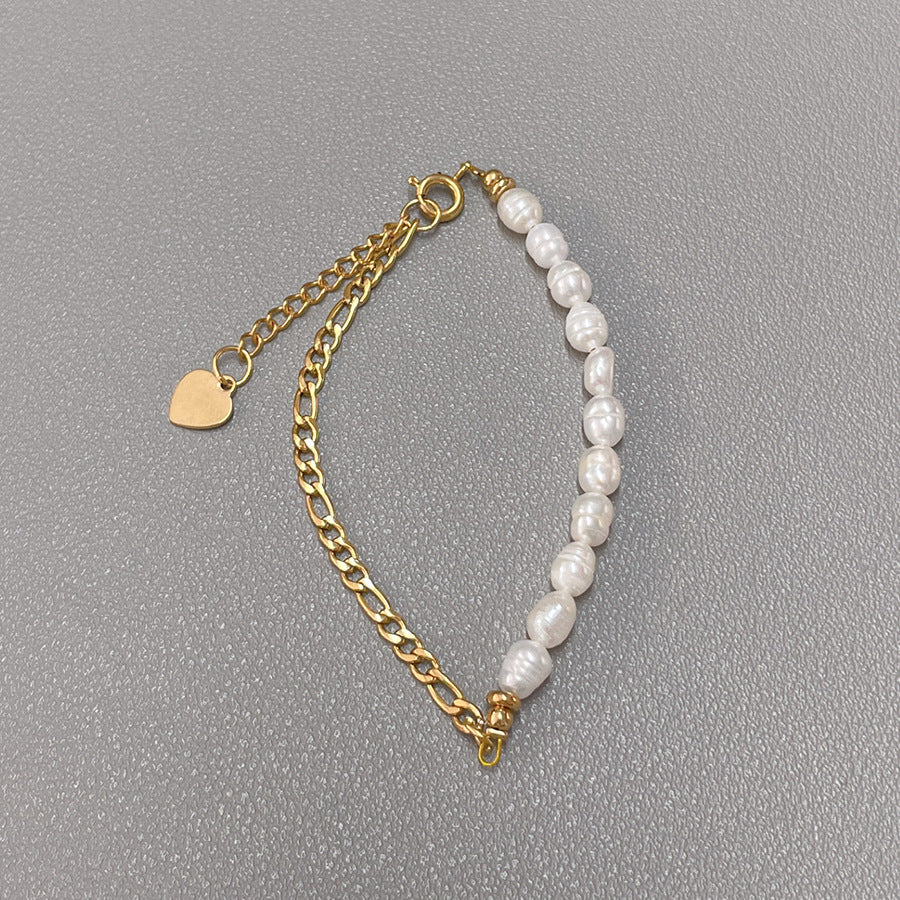 18K Gold Plated Titanium Steel - Tarnish Resistant Natural Freshwater Pearl Necklace