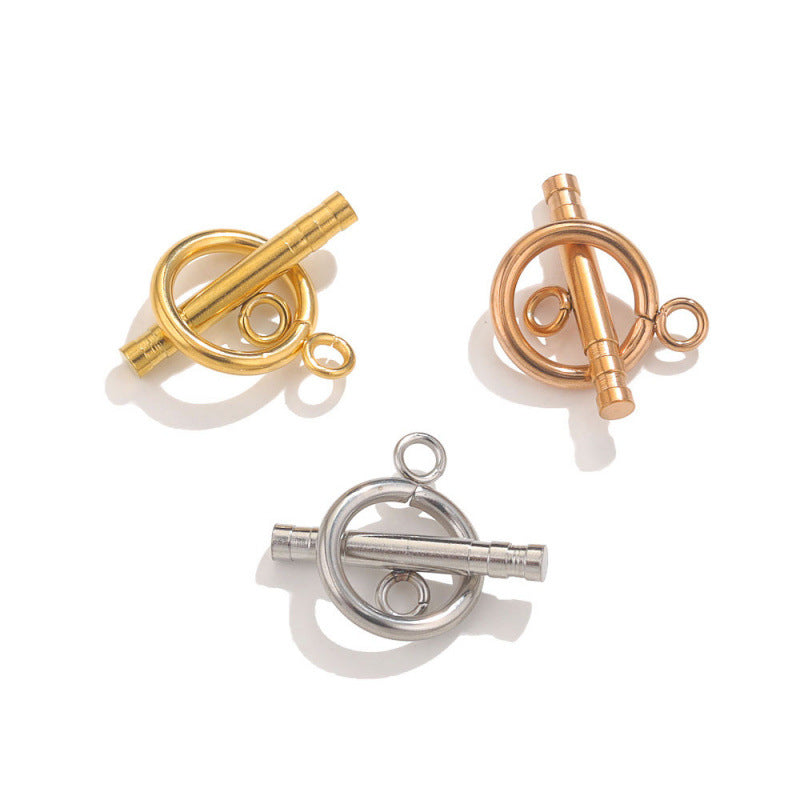 Rust-Proof Stainless Steel OT Clasp | Polished Round End Clasp for DIY Necklaces/Bracelets - Easy-Use Jewelry Findings