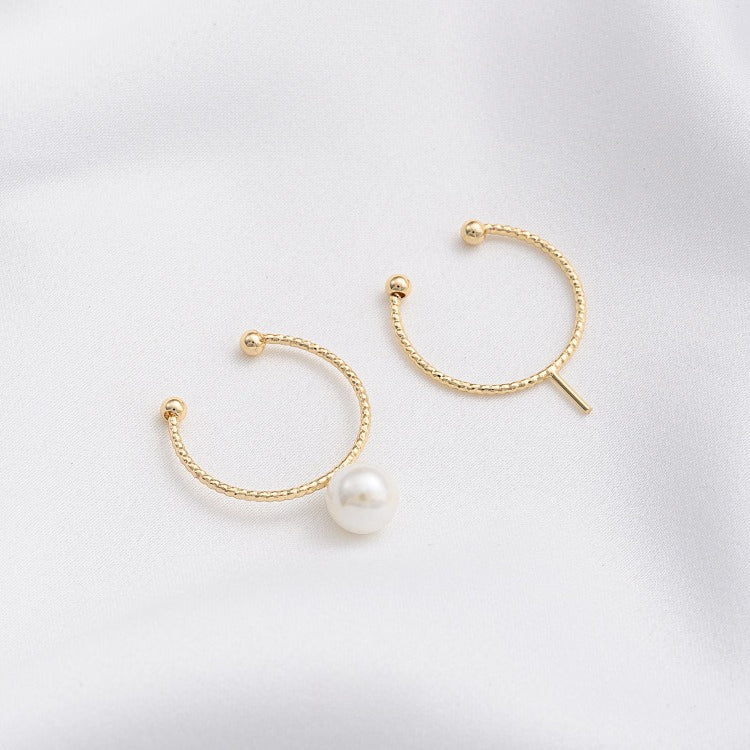 Tarnish-Resistant 14K Gold Plated Ring Settings | Flat/Open Filigree DIY Ring Blanks - For Half-Drilled Beads & Glue-On Cabochons