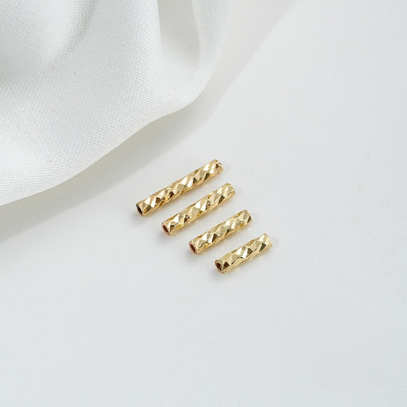 14K Gold Plated Tarnish-Resistant Filigree Tube Beads