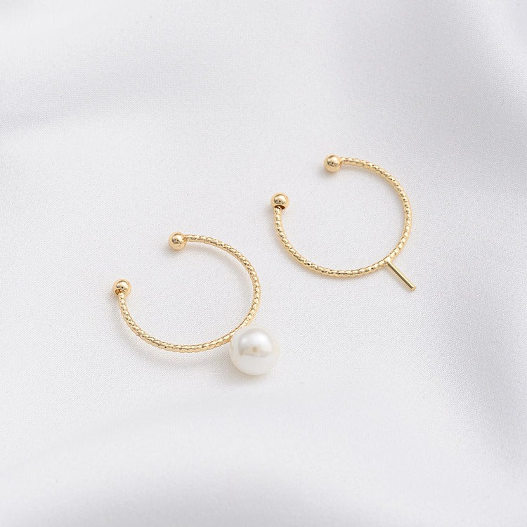 Tarnish-Resistant 14K Gold Plated Ring Settings | Flat/Open Filigree DIY Ring Blanks - For Half-Drilled Beads & Glue-On Cabochons